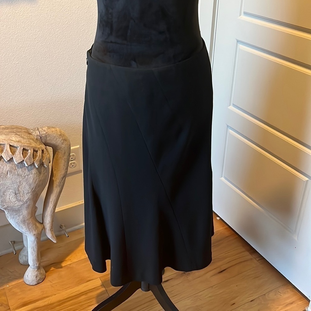 AK Anne Klein black circular skirt‎ Sz 8
